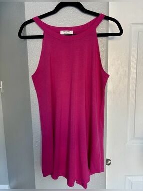 Zenana Sleeveless Swing Tank - Fuchsia Pink Size L